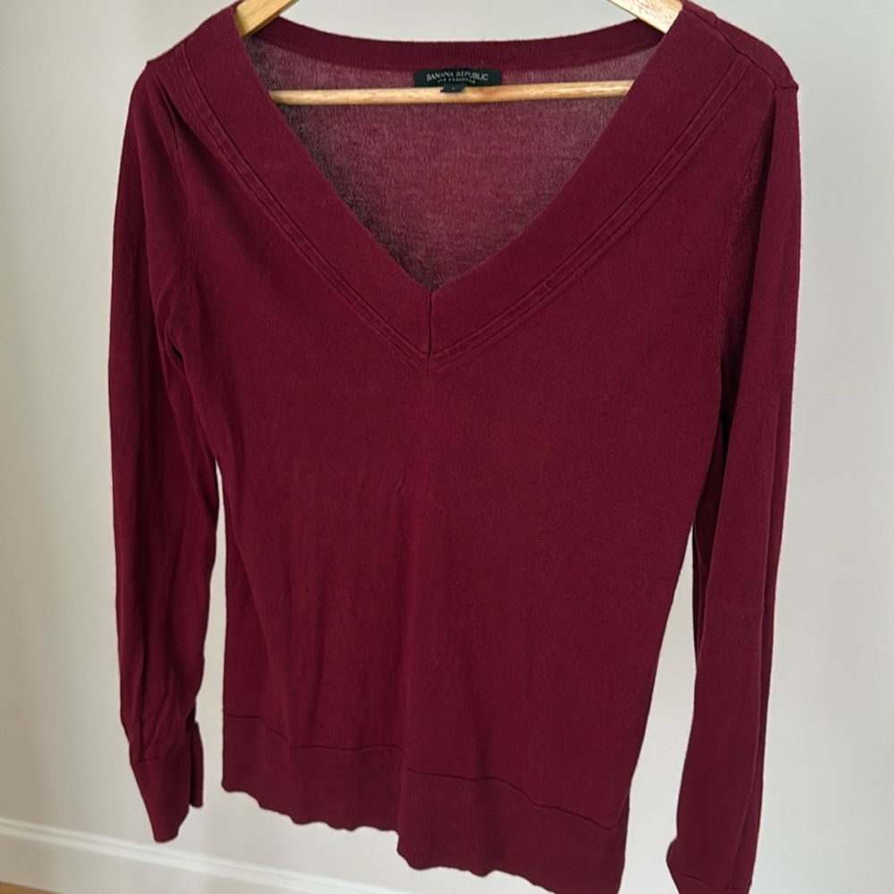 Banana Republic top - cranberry color